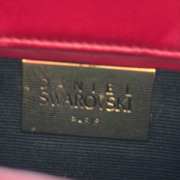 VINTAGE Daniel Swarovski Red Leather purse - Picture 11 of 12